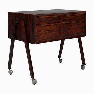 Rosewood Sewing Nest attributed to Erling Torvits, 1960s