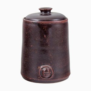 Pot avec Couvercle en Céramique par Rolf Fagerberg, Suède