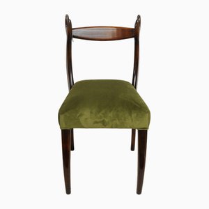 Set of My Dear Chairs in Green Velvet by Sergio Savarese for Dialogica, 1980s