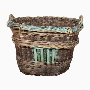 French Champagne Grape Basket, 1920s