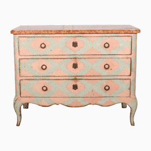 Italian Painted Marble Top Commode, 1890s