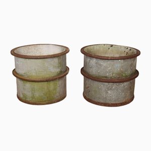 Französische Übertöpfe aus Zink, 1930er, 2er Set