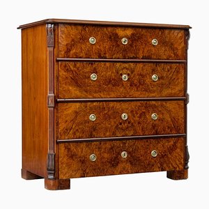 19th Century Swedish Burr Walnut Chest of Drawers