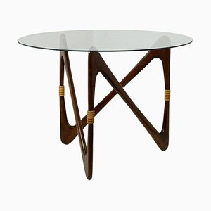 Runder italienischer Mid-Century Couchtisch von Cesare Lacca, 1950er