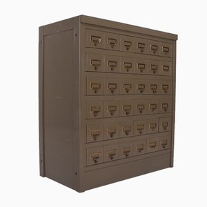 Industrial Green Metal Filing Cabinet with Drawers, 1960s
