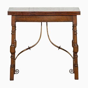 Spanish Oak Card Hall Table, 1900