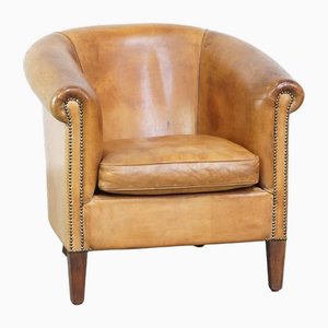 Vintage Clubsessel aus Schafsleder