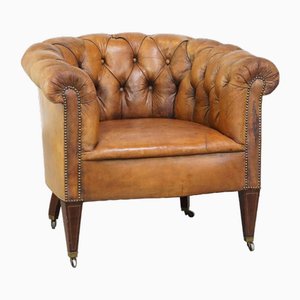 Antique Chesterfield Club Chair in Sheepskin