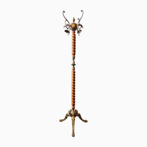 Vintage Standing Coat Rack in Wood Coat Stand Rack with Hooks