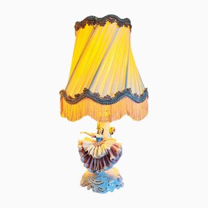 Lampada da tavolo vintage in porcellana Lace, Germania