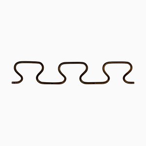 Azucena At3 Greca Brass Wall Coat Rack with Greek Key Design, 1950s