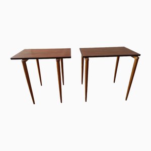 Tavolini da caffè vintage in teak di Opal, Germania, anni '70, set di 2