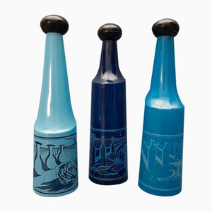 Bouteilles Vintage de Collection en Verre par Salvador Dali, 1970s, Set de 3