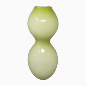 Vintage Space Age Green Vase in Murano Glass, 1970s