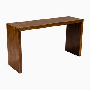 Console Veneered in Dark Stained Bamboo, Belgium, 1980s