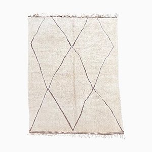 Large Handmade Beni Ouarain Rug in Natural Wool, 2010s