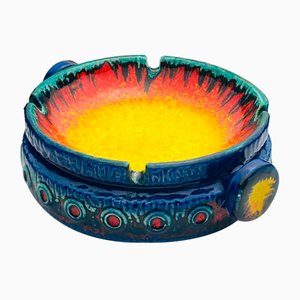 Ceramic Relief Series Saturn Ashtray attributed to Dümler & Breiden, West Germany, 1970s