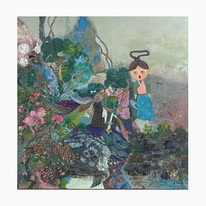 Chen Xiao Ying, The Wind Sweeps the Wind Serie 06, 2024, Acryl & Öl auf Leinwand