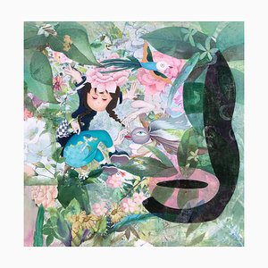 Chen Xiao Ying, Falling into the Sea of Flowers, 2024, Huile sur Toile