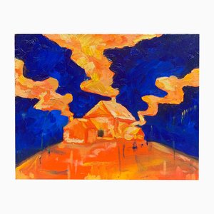 Lana Devidze, Sleepy Village, 2024, Oil on Canvas