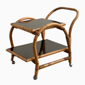 Vintage Barwagen aus Bambus