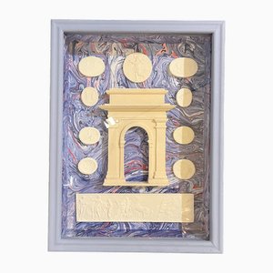 Classical Arch Plaster Collage Artwork, 1890s
