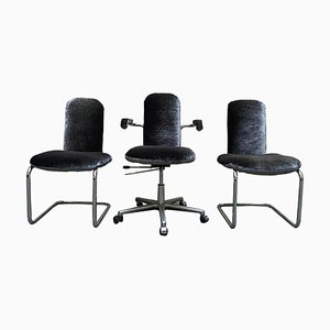 Vintage Italian Office Chairs by Kazuide Takahama for Gavina, 1970, Set of 3