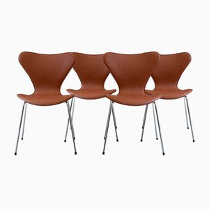 Series 7 Chairs by Arne Jacobsen for Fritz Hansen, 2000s, Set of 4