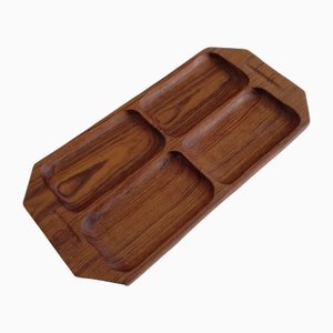 Vassoio da portata rettangolare in teak