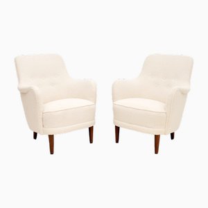Set of Vintage Swedish Samsas Armchairs attributed to Carl Malmsten, 1960s