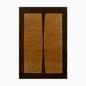 Tobacco Modern Rectangular Rug by Tapis Studio for Hommés Studio