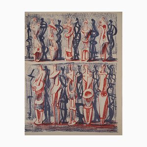 Henry Moore, Figures and Shadows, 1951, Original Lithograph