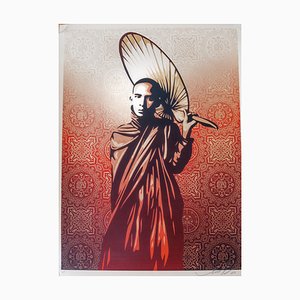 Shepard Fairey (Obey), moine birman, 2009, Sérigraphie