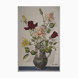 Léonard Tsuguharu Foujita, Der Rosenstrauß, Lithographie