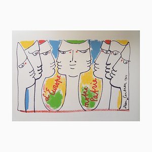 Jean Cocteau, Europe, The Time of Compromise, Lithographie, 1961