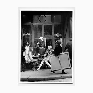 Pierre Boulat, Ready-to-Wear, Bistro Terrace, 1968, Silver Print, Framed