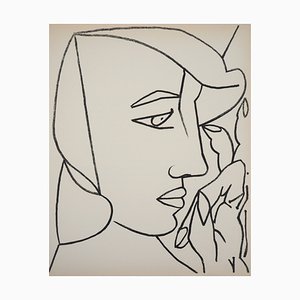 Françoise Gilot, Woman in Profile, 1951, Original Lithograph
