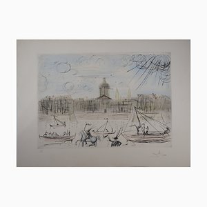 Salvador Dali, Academia de Bellas Artes, 1975, Grabado original