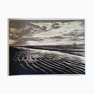 Shepard Fairey (Obey), Moon Over Biloxi White, 2011, Screen Print
