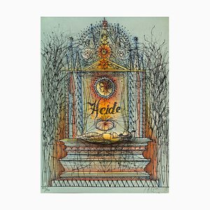 Jean Carzou, Homage to the Sleeping Beauty, 1978, Original Lithograph