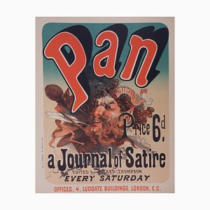 Jules Cheret, Pan, 1897, Original Lithographie