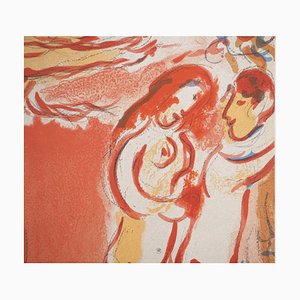 Marc Chagall, The Bible, Adam and Eve Driven Out of Paradise, Original Lithograph