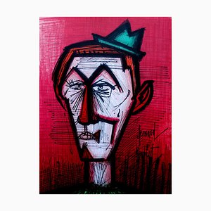 Bernard Buffet, The Red Clown, Original Lithograph, 1967