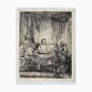 Rembrandt, La Cena de Emaús, Grabado