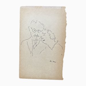 Albert Marquet, Herr und Frau Marquet, Original Tuschezeichnung