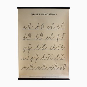 Poster scolastico vintage, Repubblica Ceca, 1990