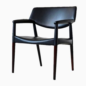 Fauteuil en Palissandre par Ejner Larsen pour Willy Beck, 1950s