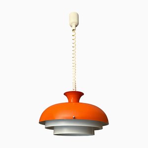Orange Vintage Space Age Hängelampe, Jugoslawien, 1960er