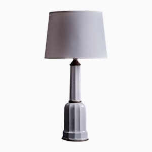 Heiberg Table Lamp in Porcelain and Brass from Søholm, 1950s