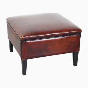 Large Square Sheepskin Ottoman
